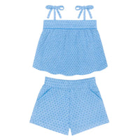 terry tie short set