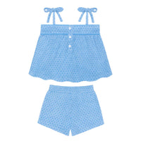 terry tie short set