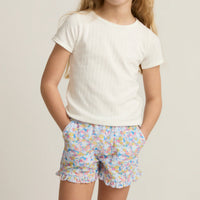 terry ruffle short C