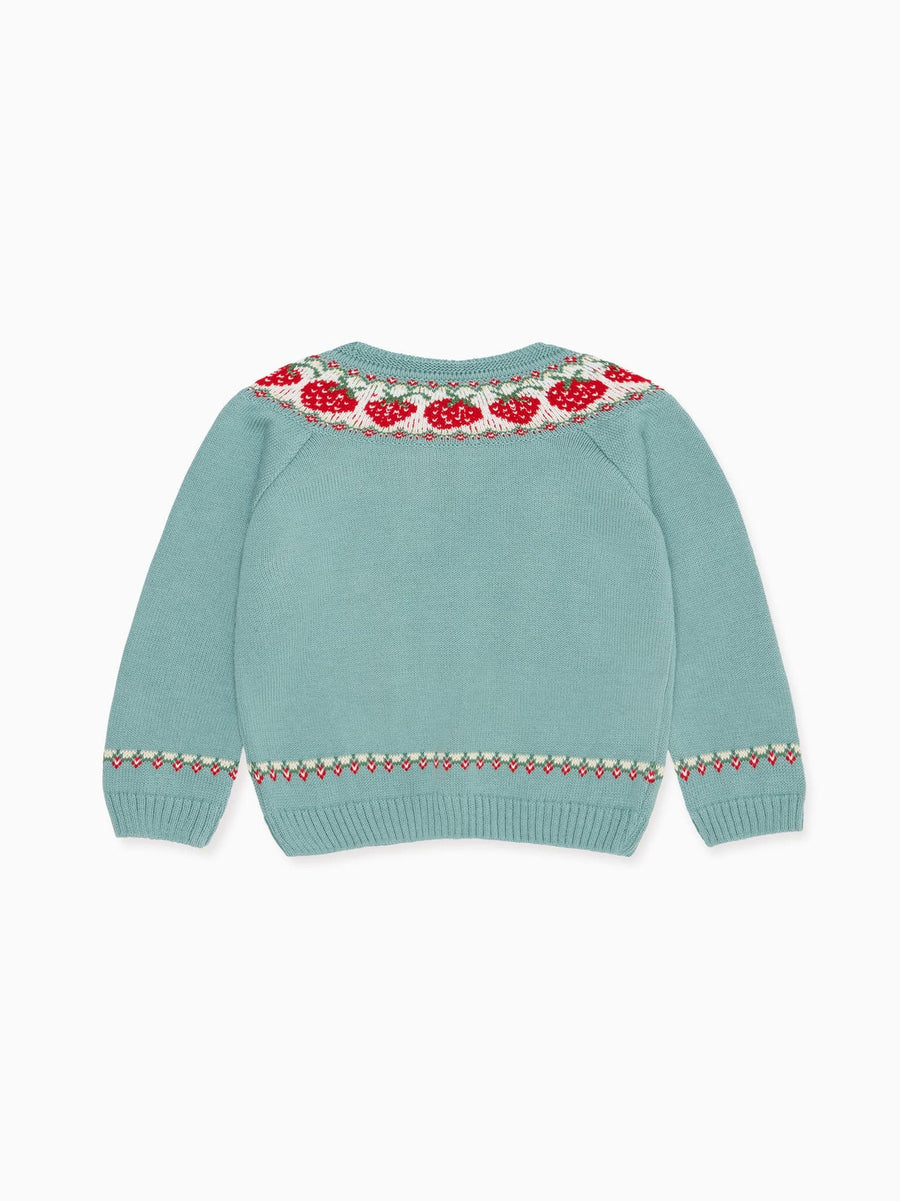 baby fresa strawberry baby cardigan