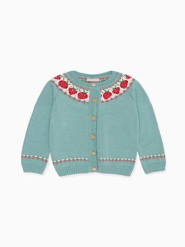 baby fresa strawberry baby cardigan