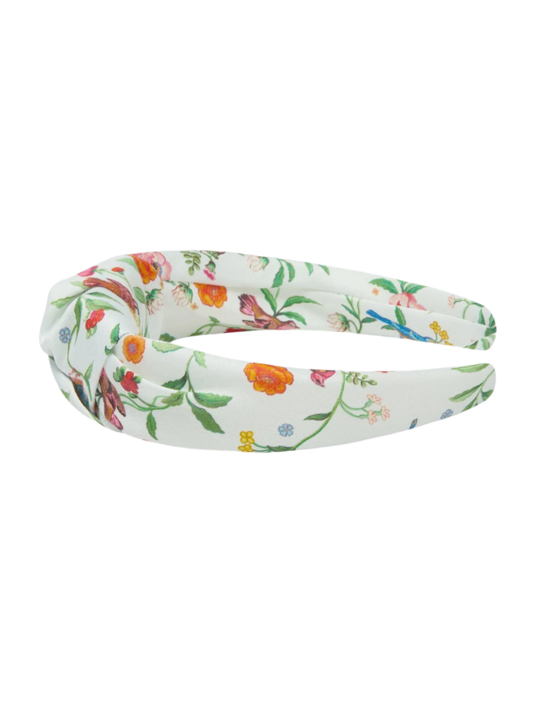 knot headband ivory bird floral