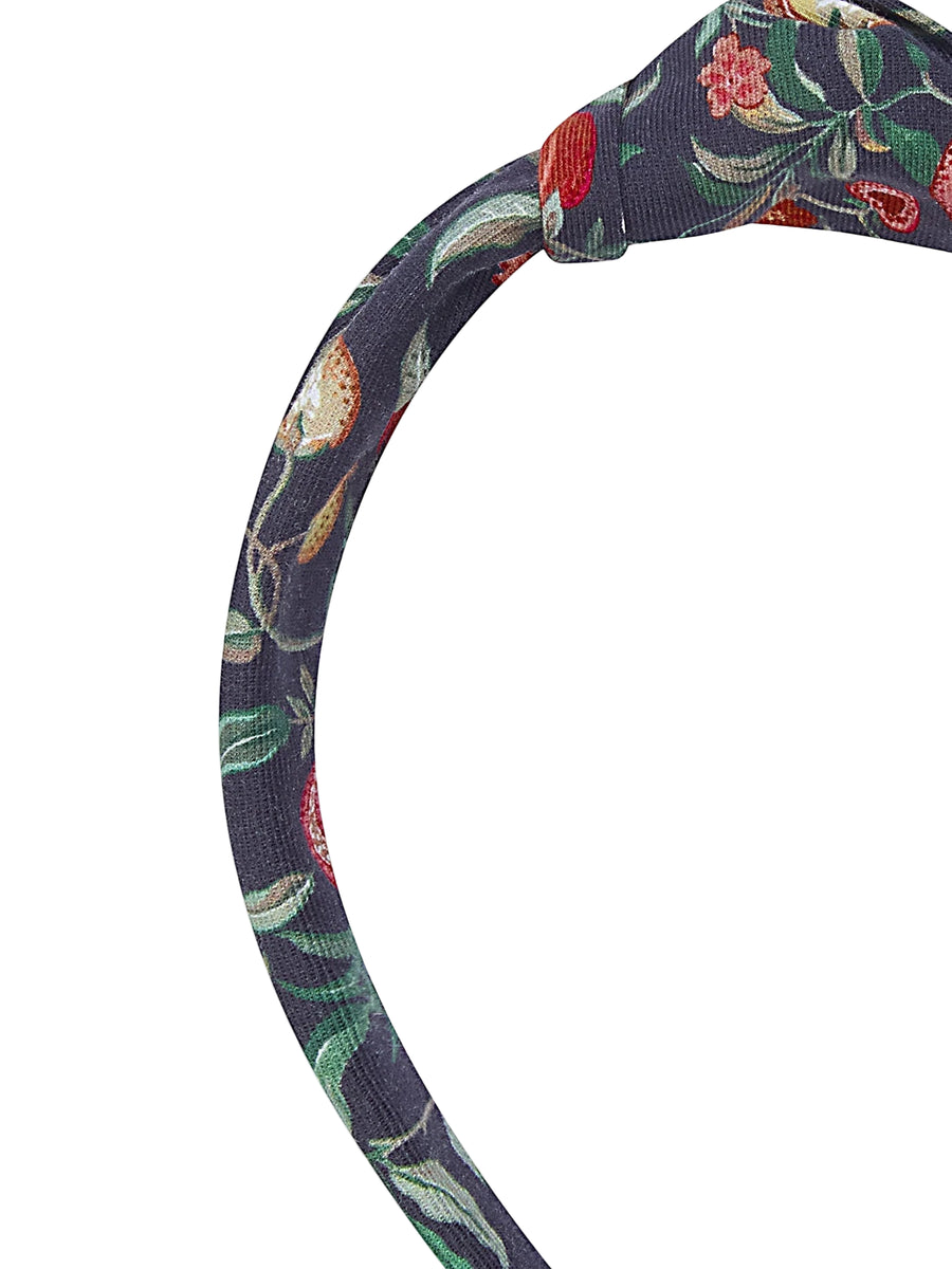 knot headband black pomegranate