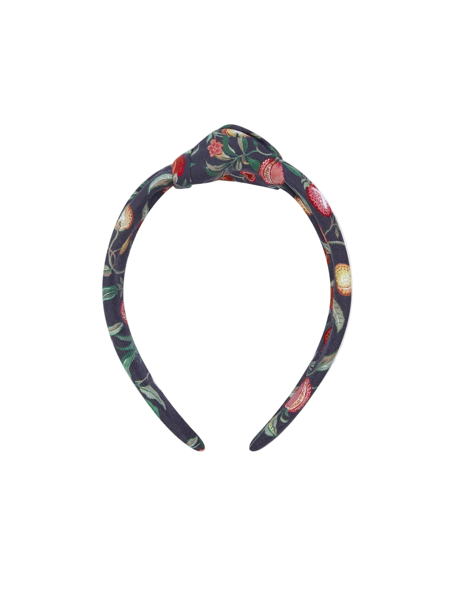 knot headband black pomegranate