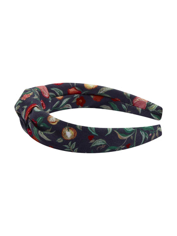 knot headband black pomegranate