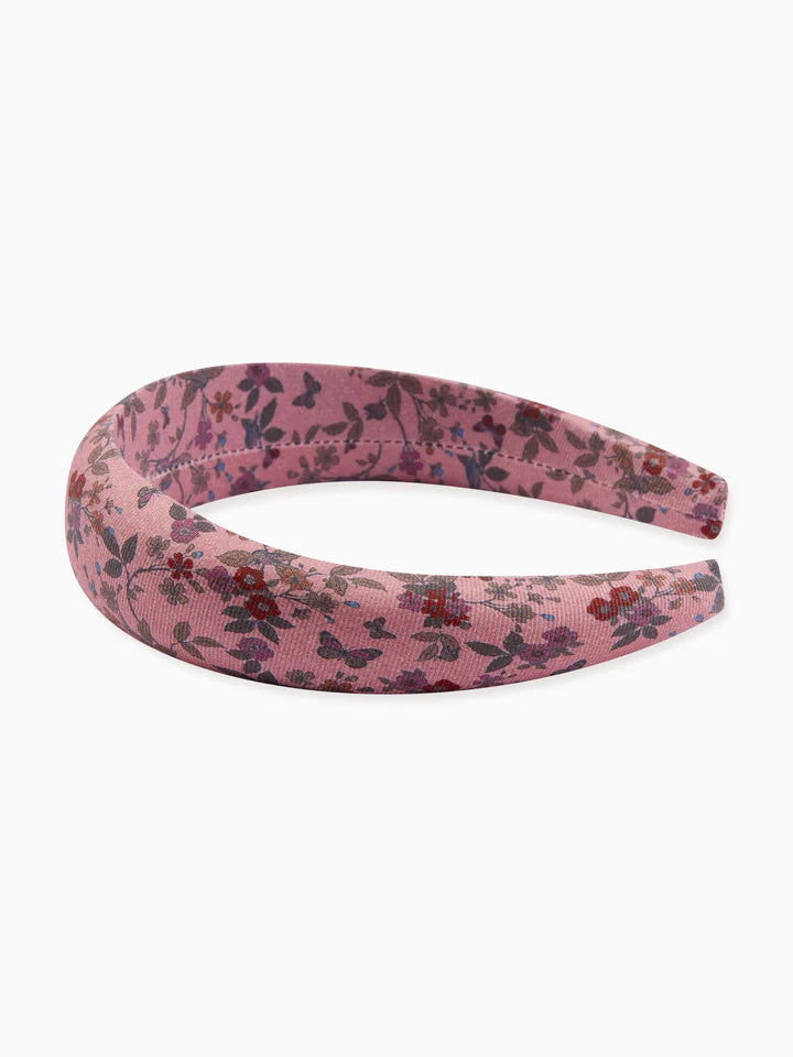 wide headband dusty pink floral