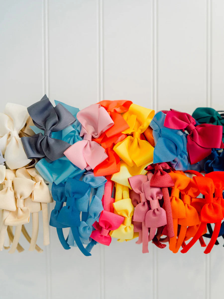 big bow headband fuchsia