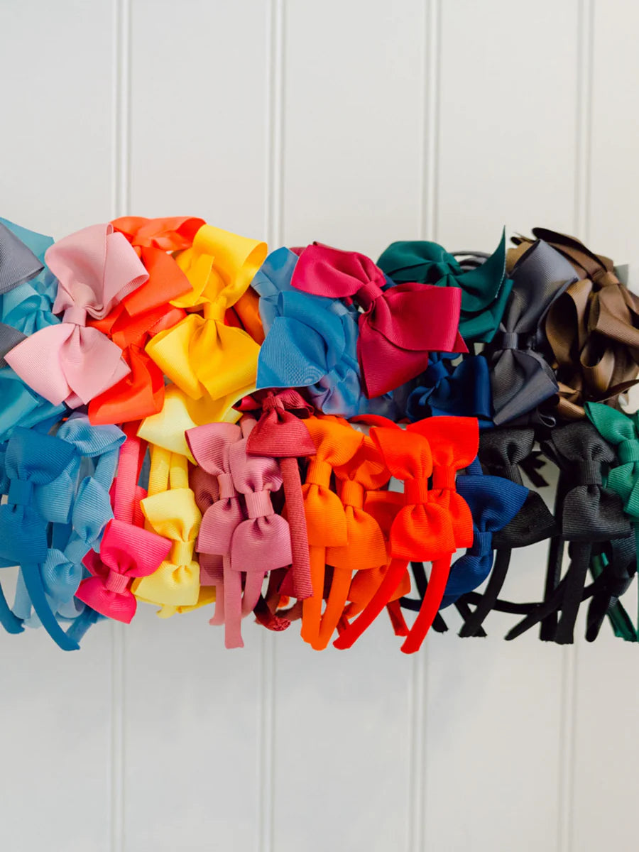 big bow headband red