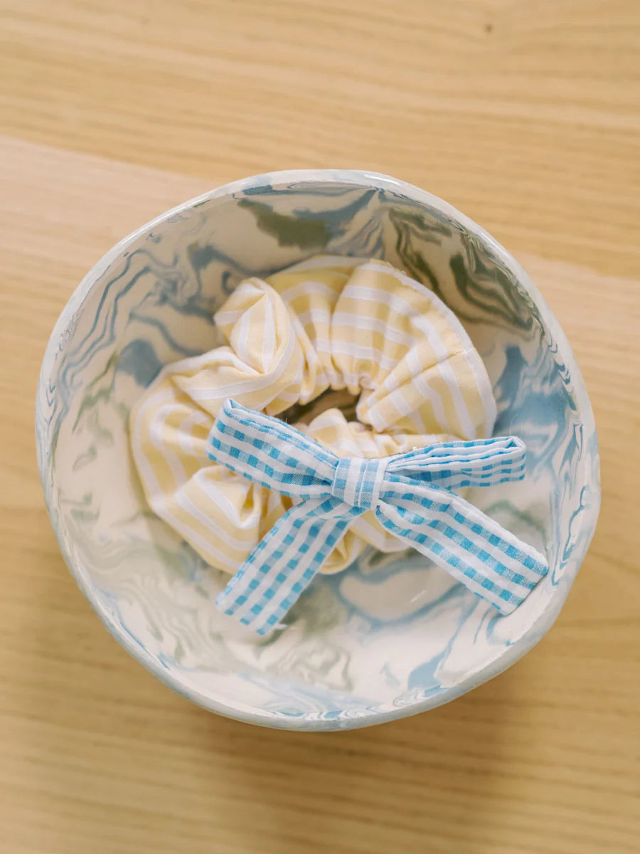 scrunchie lemon stripe