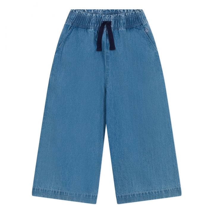 denim wide leg pant
