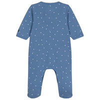 front snap paw print footie