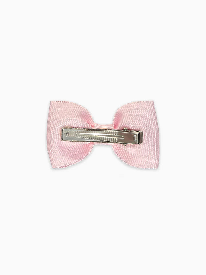 small bow clip baby pink