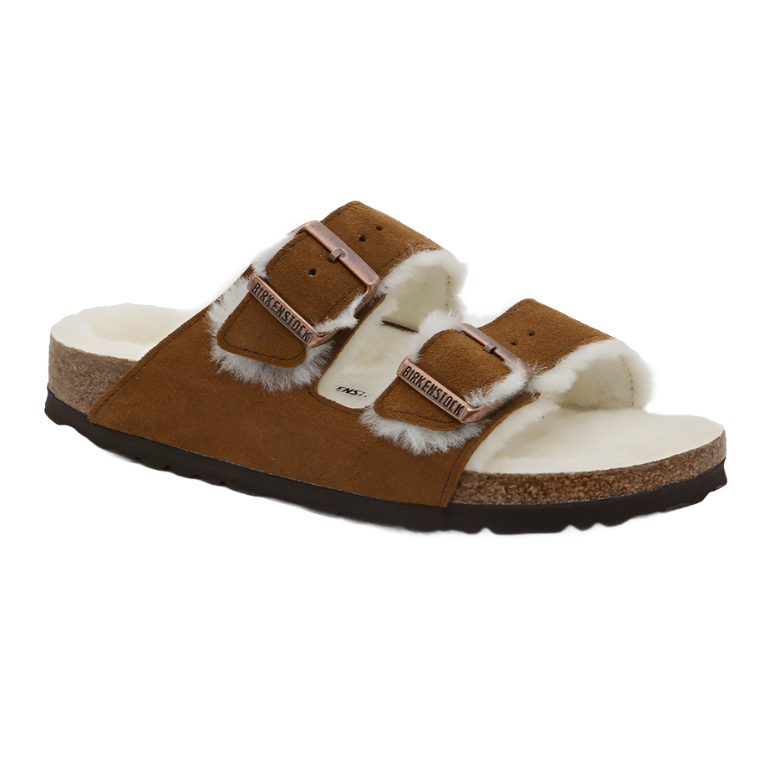 arizona shearling suede sandals