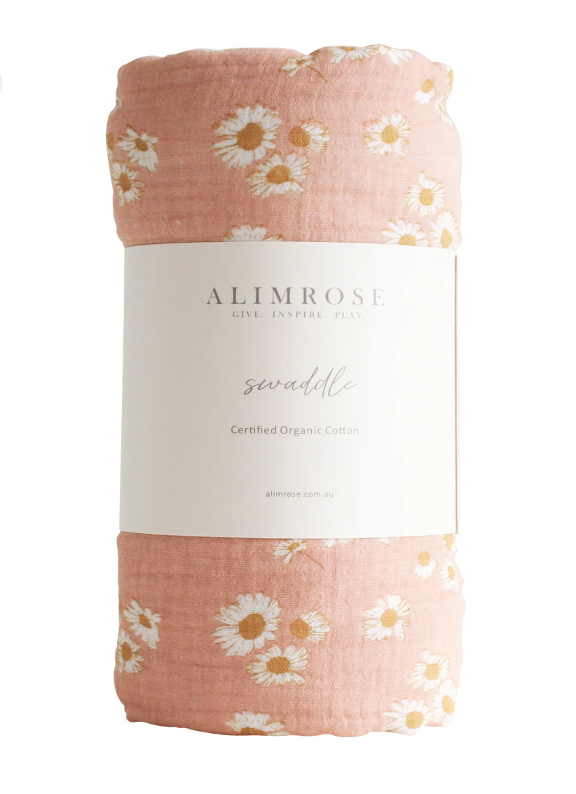 muslin swaddle little daisies