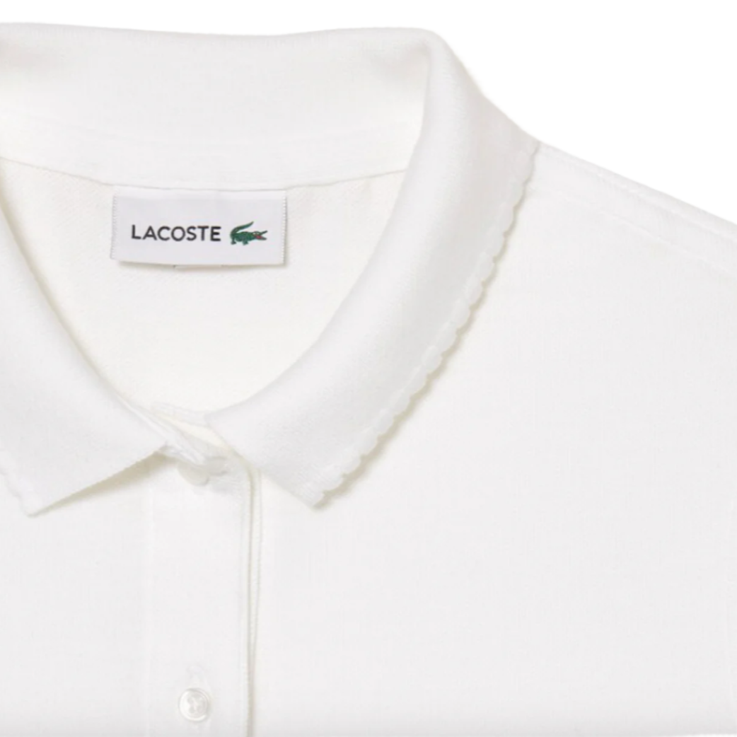 scalloped collar polo