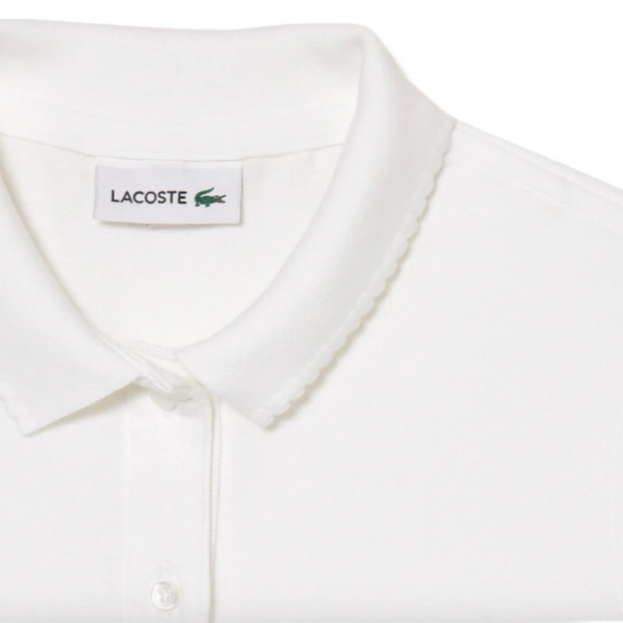 scalloped collar polo