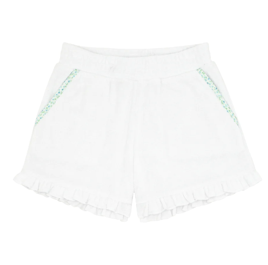 french terry ruffle short