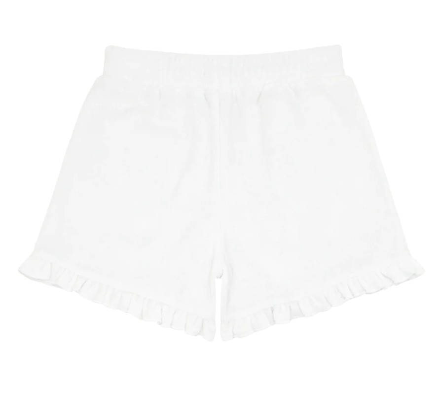 french terry ruffle short