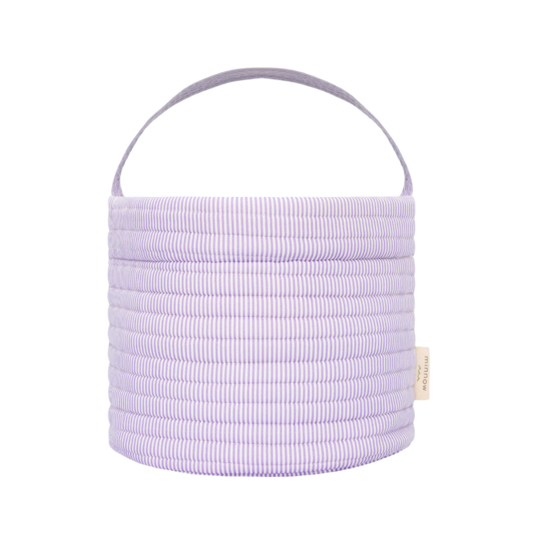quilted easter bucket lavender stripe