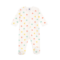 heart print footie