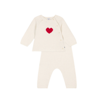 heart knit set