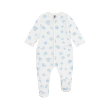 heart print footie