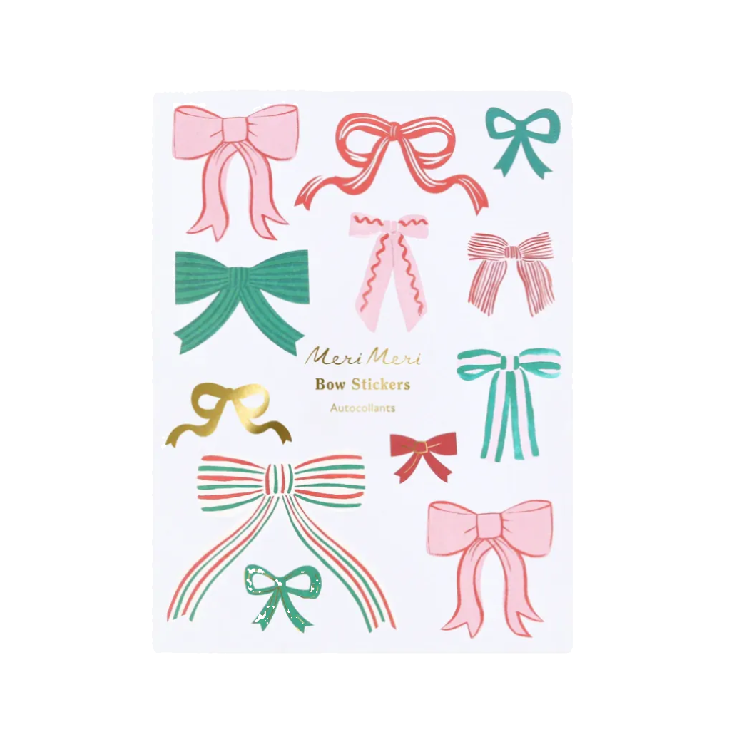 holiday bow stickers