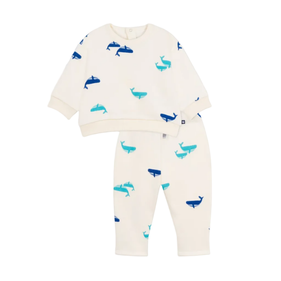 whale sweatshirt set