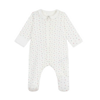 multi heart collar footie