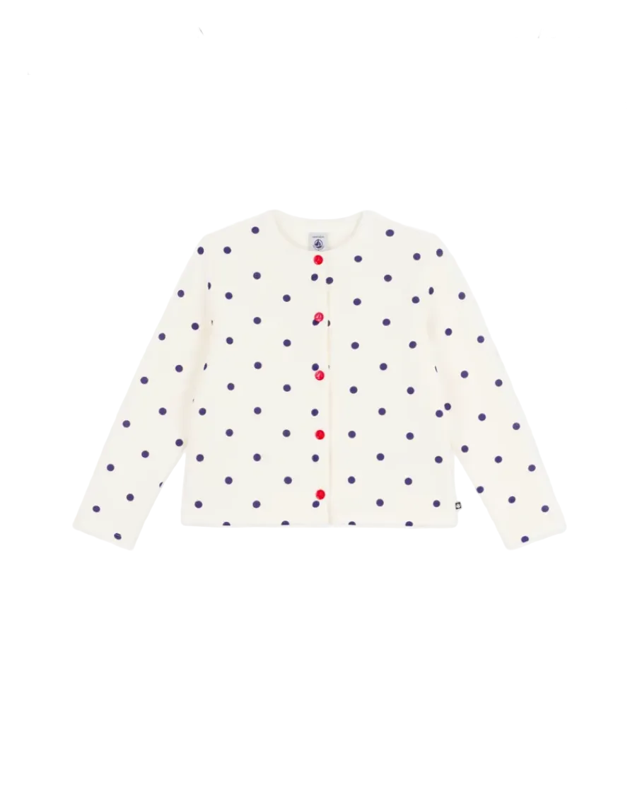 polka dot cardigan