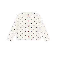 polka dot cardigan