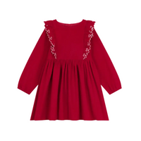 corduroy ruffle dress