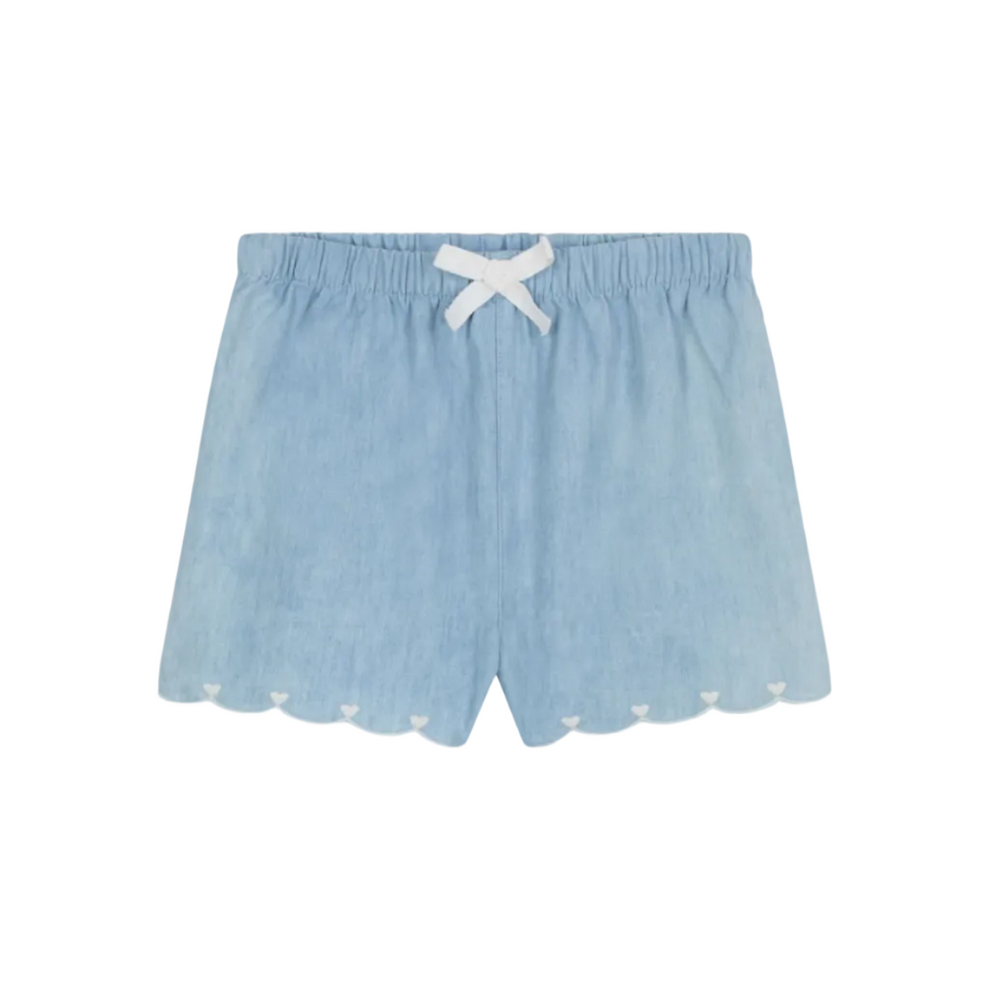 chambray scallop short