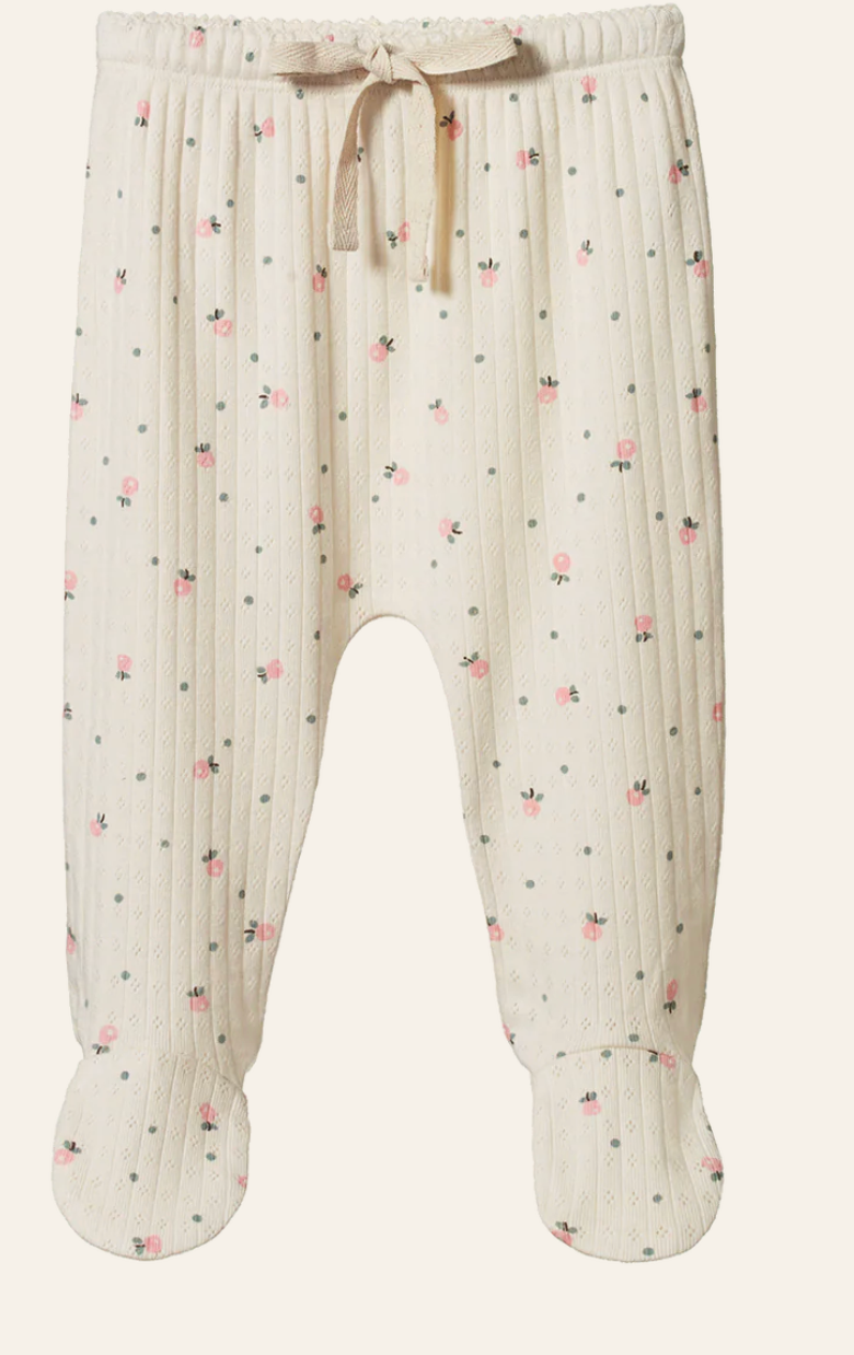 pointelle footed romper