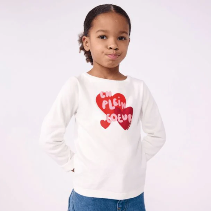 ls heart graphic tee