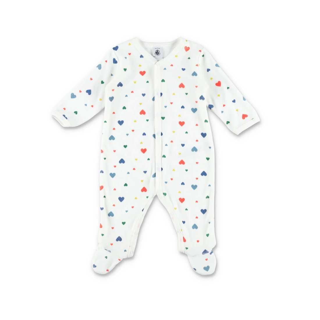 velour multi heart romper