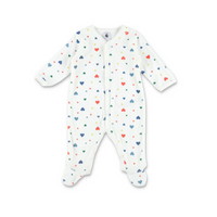 velour multi heart romper