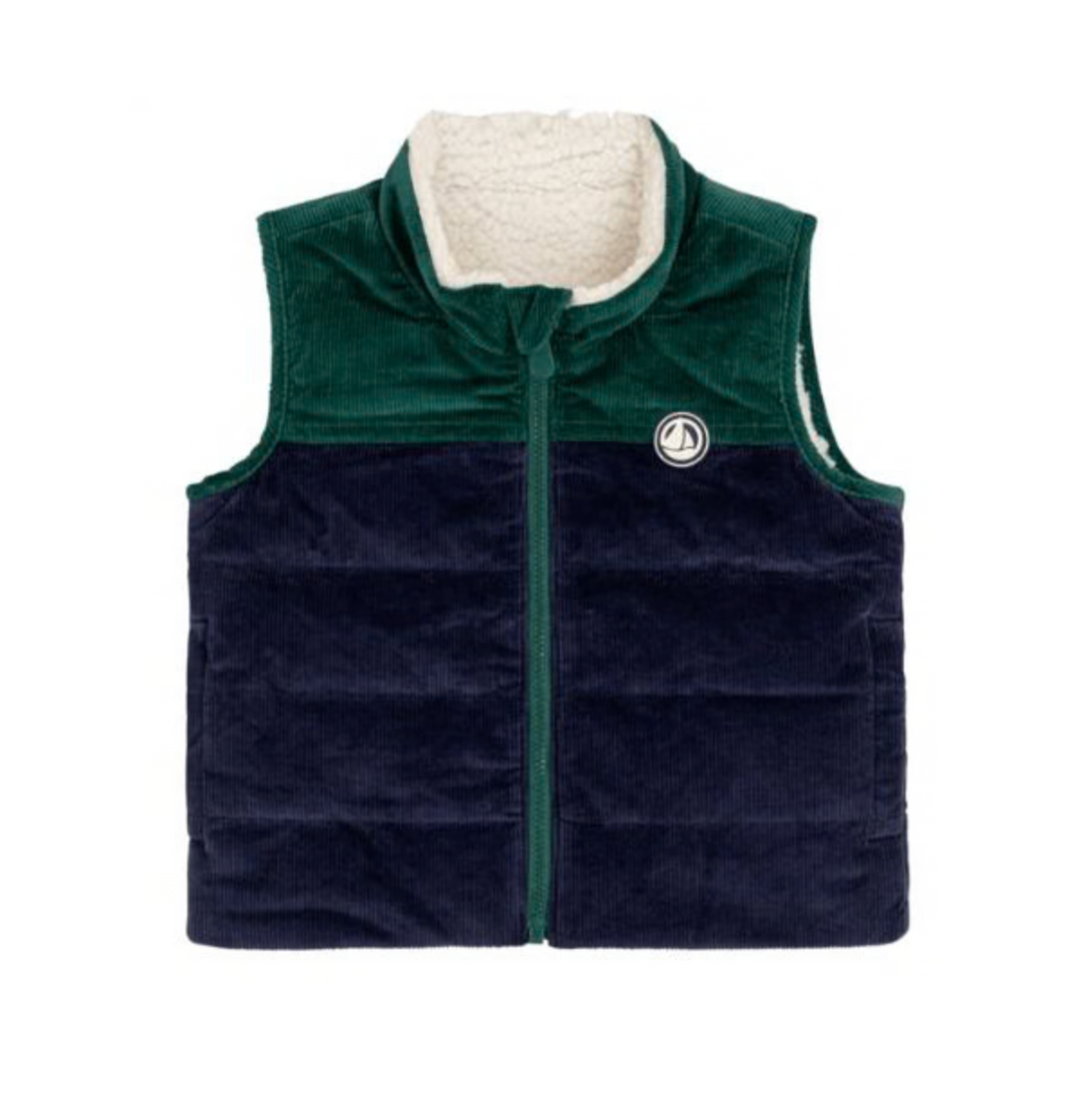 cord colorblock vest