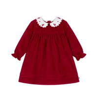 scallop collar cord dress