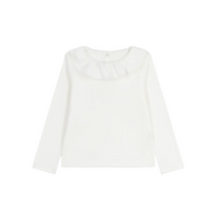ls ruffle collar tee