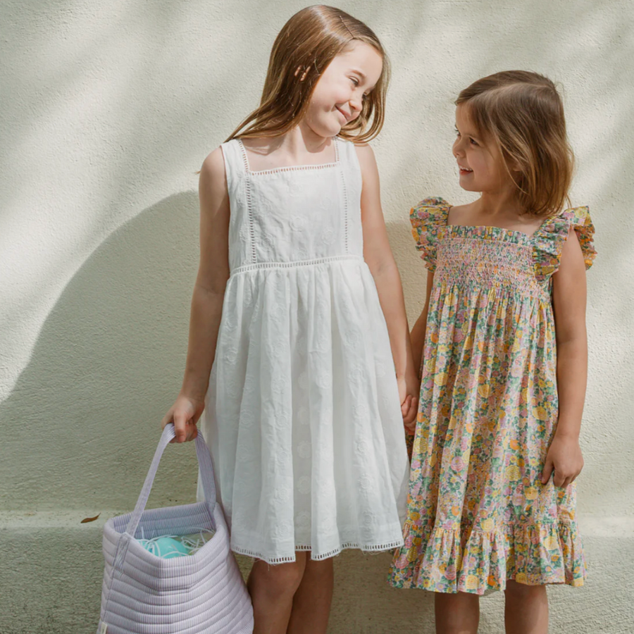 quilted easter bucket lavender stripe