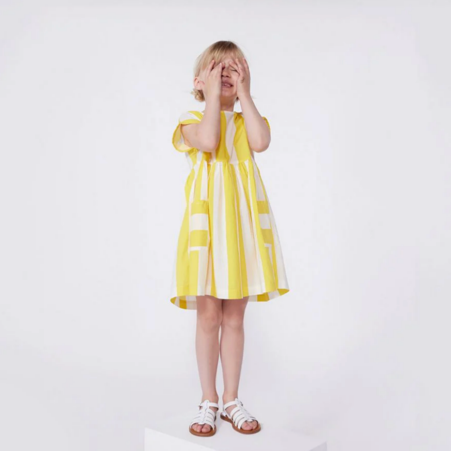 ss stripe pocket dress