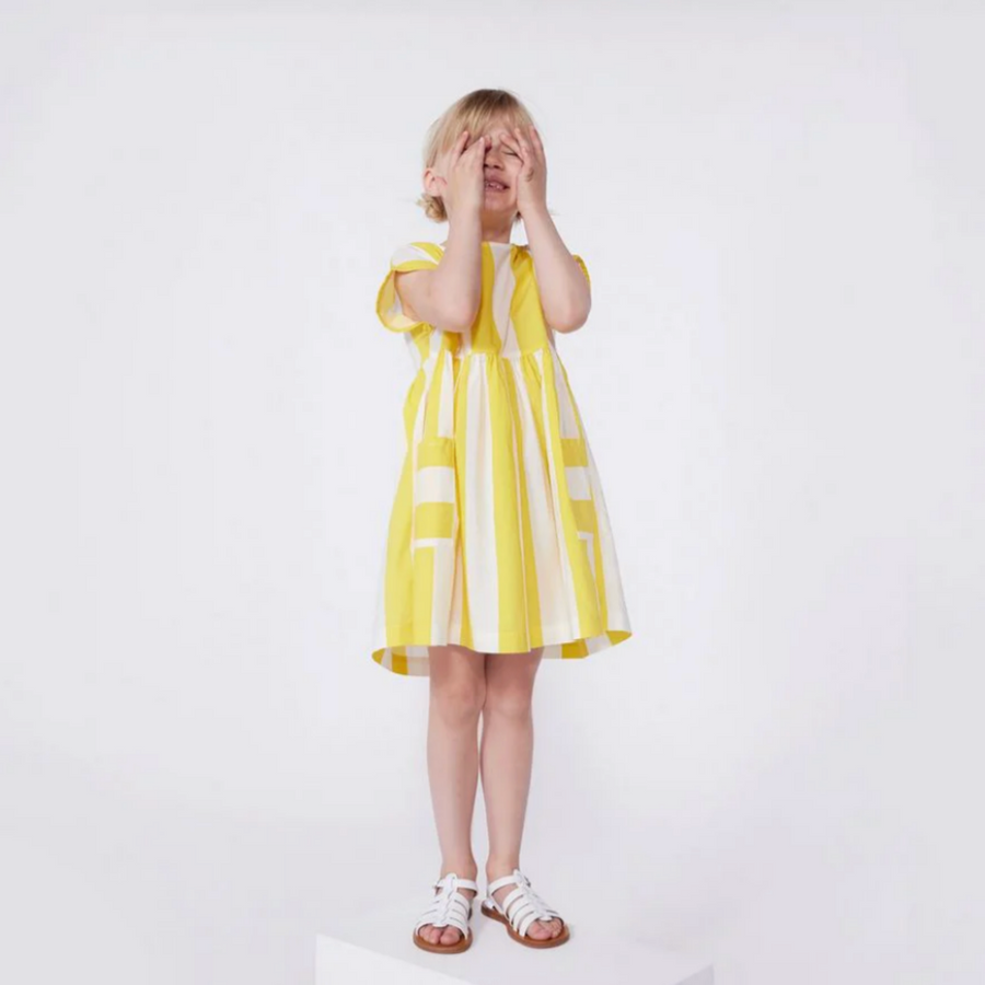 ss stripe pocket dress
