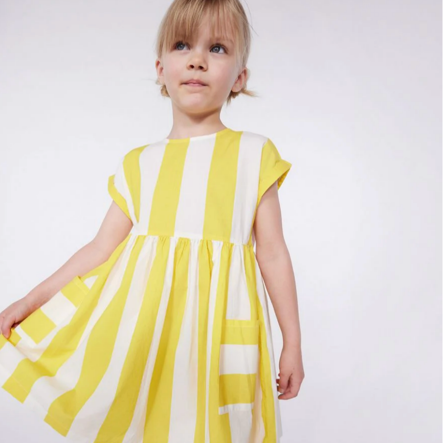 ss stripe pocket dress