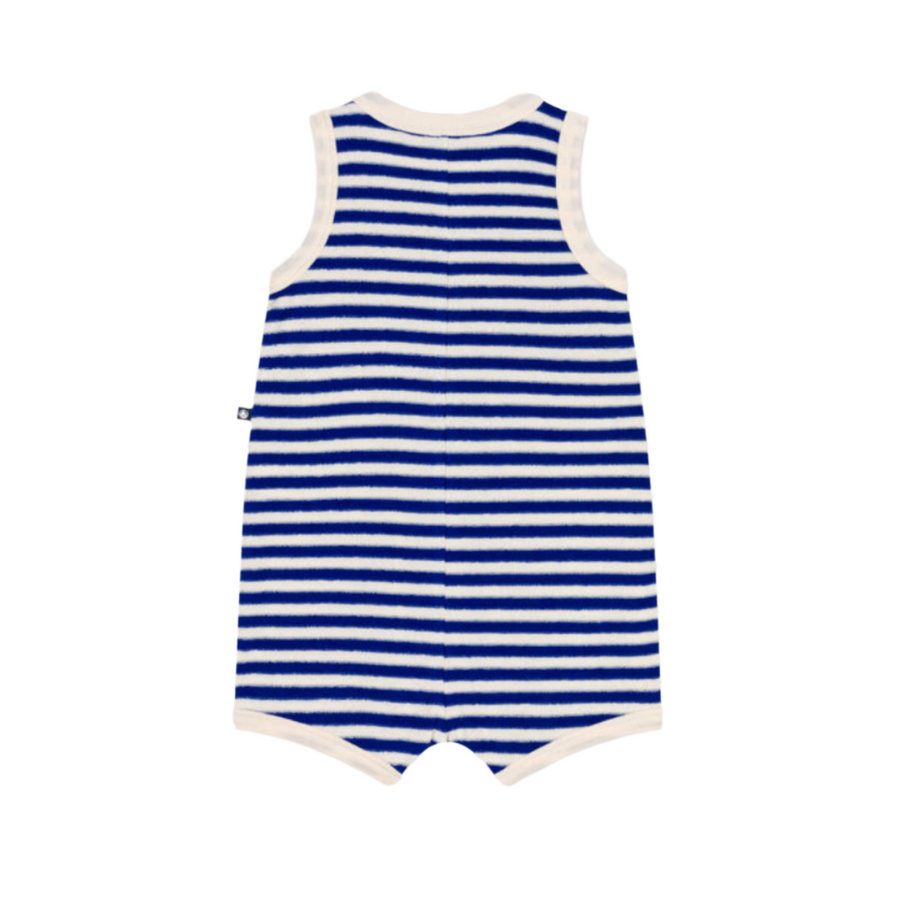 ss terry striped romper