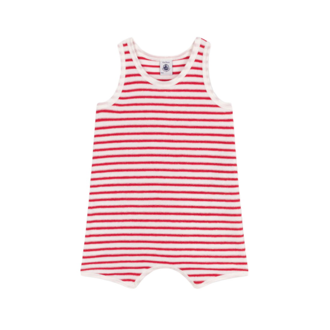 sleeveless stripe romper
