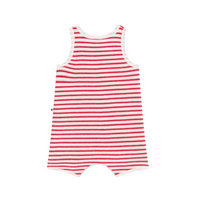 sleeveless stripe romper