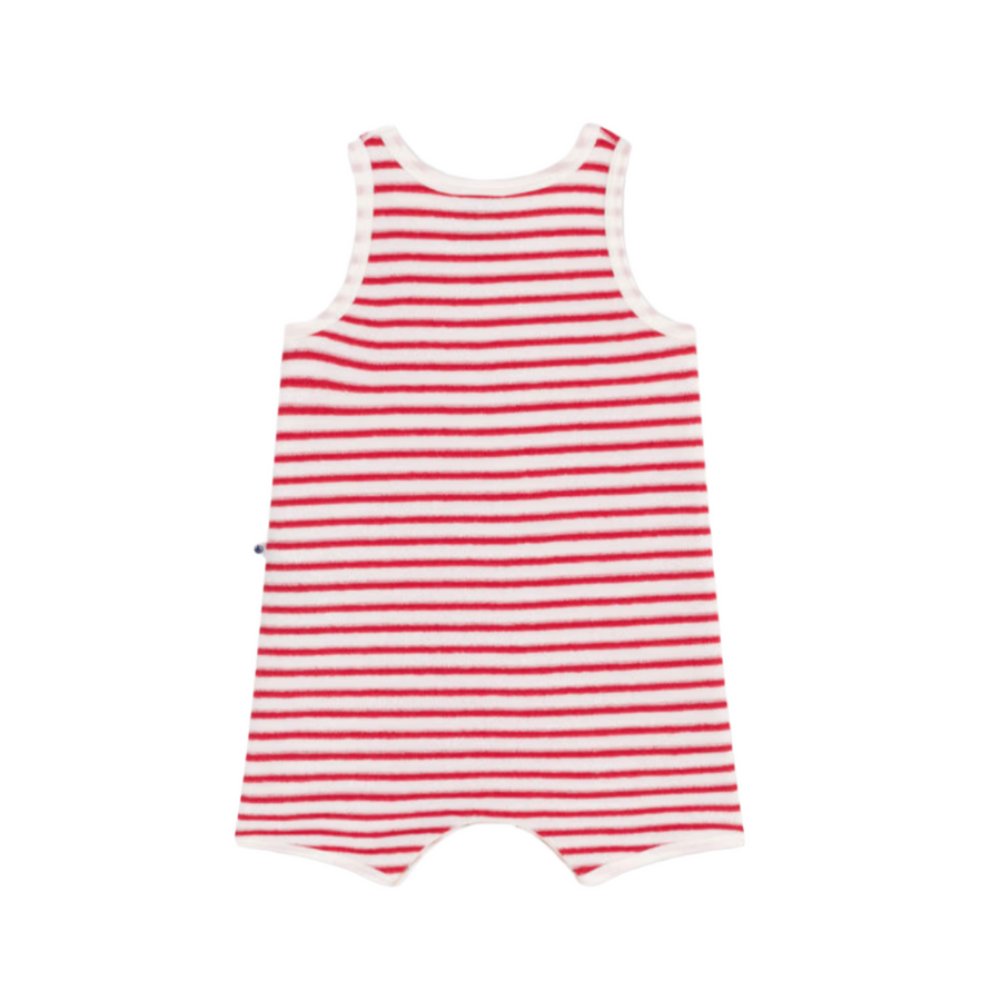 sleeveless stripe romper