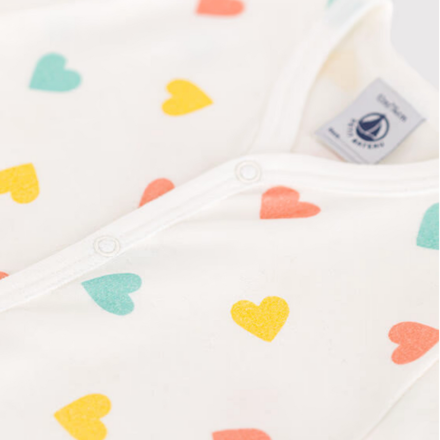heart print onesie