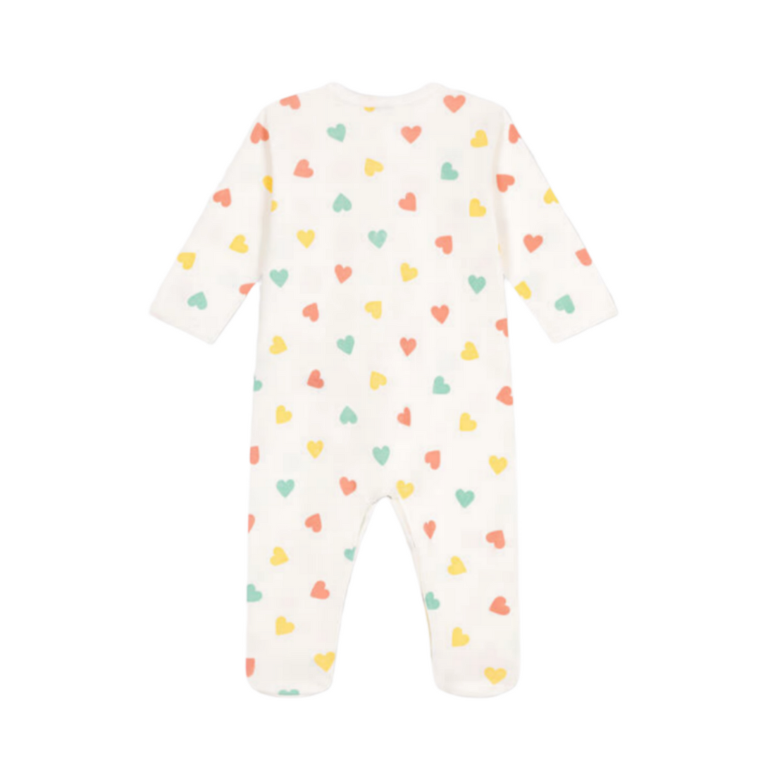 heart print footie